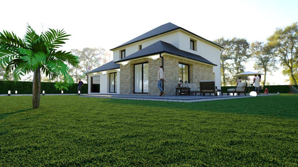 Programme terrain + maison à Port-en-Bessin-Huppain en Calvados (14) de 130 m² à vendre au prix de 323900€ - 2