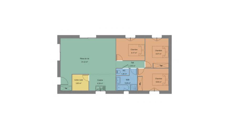 Programme terrain + maison à Aigrefeuille-sur-Maine en Loire-Atlantique (44) de 79 m² à vendre au prix de 272100€ - 4