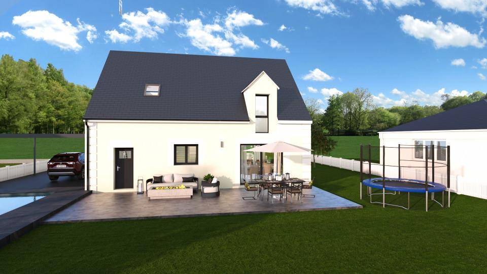 Programme terrain + maison à Saint-Paterne-Racan en Indre-et-Loire (37) de 135 m² à vendre au prix de 258900€ - 2