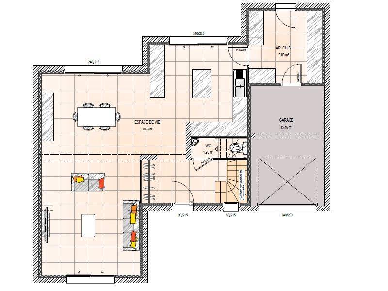 Programme terrain + maison à Écouflant en Maine-et-Loire (49) de 110 m² à vendre au prix de 323000€ - 4