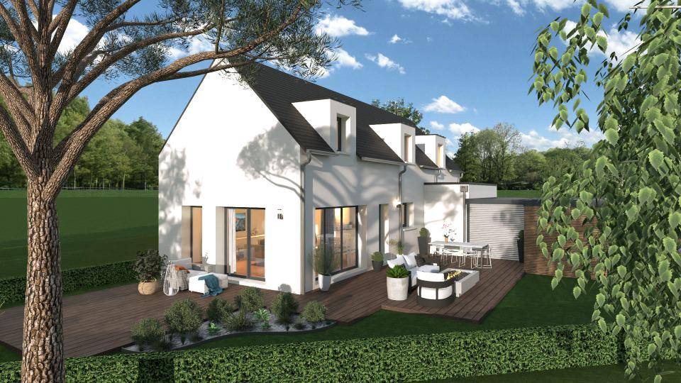 Programme terrain + maison à La Vicomté-sur-Rance en Côtes-d'Armor (22) de 120 m² à vendre au prix de 318900€ - 1