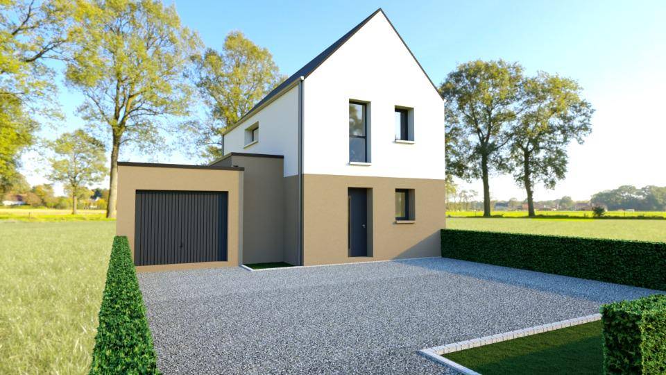 Programme terrain + maison à Montauban-de-Bretagne en Ille-et-Vilaine (35) de 86 m² à vendre au prix de 235203€ - 1