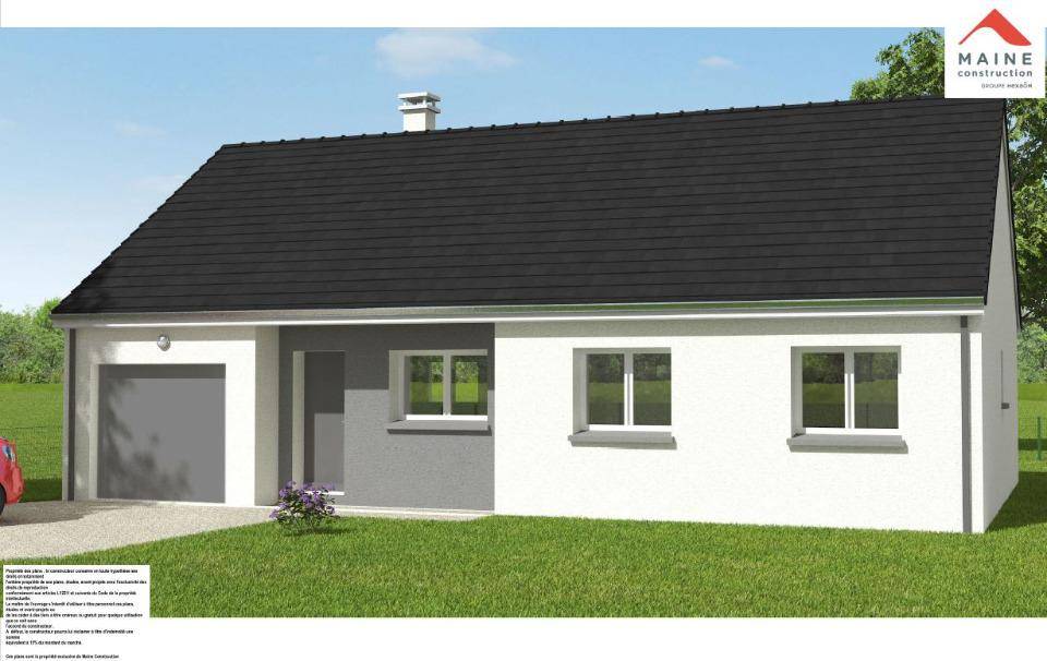Programme terrain + maison à Pruillé-le-Chétif en Sarthe (72) de 96 m² à vendre au prix de 259000€ - 1