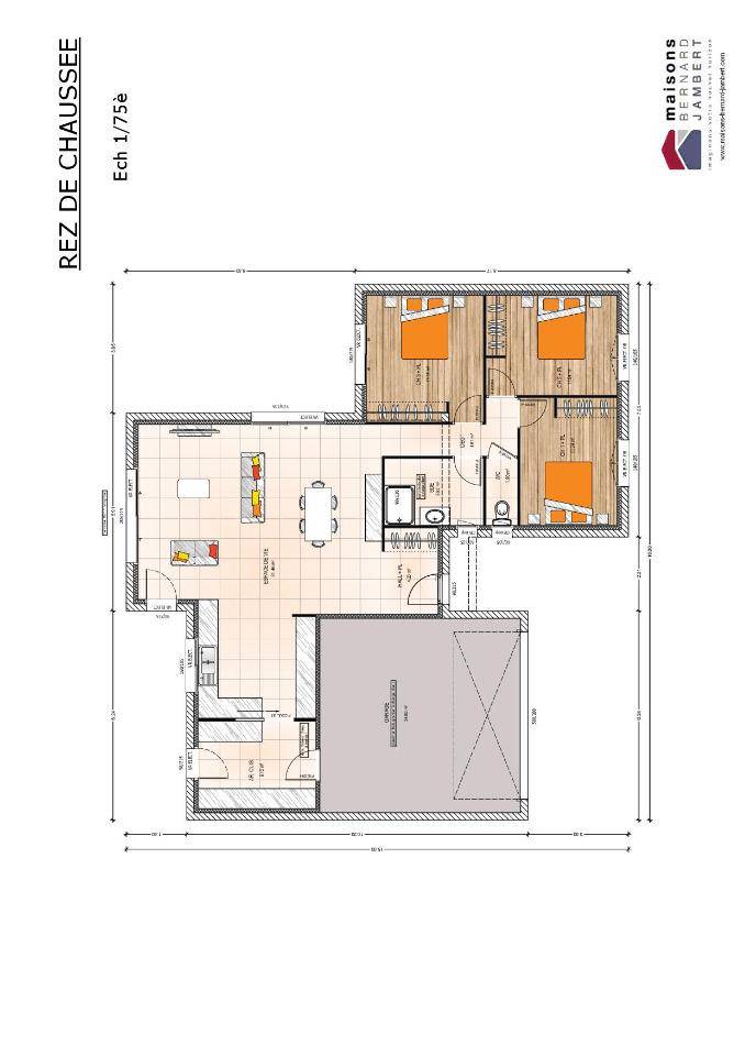 Programme terrain + maison à Val d'Erdre-Auxence en Maine-et-Loire (49) de 100 m² à vendre au prix de 245000€ - 4