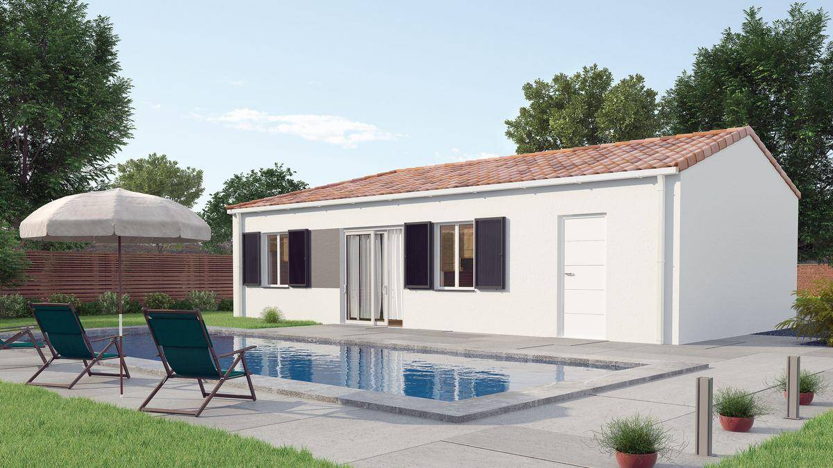 Programme terrain + maison à Les Moutiers-en-Retz en Loire-Atlantique (44) de 80 m² à vendre au prix de 313457€ - 2