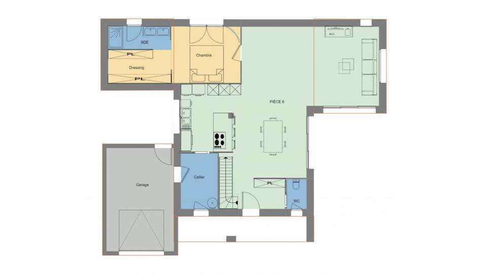 Programme terrain + maison à Audierne en Finistère (29) de 131 m² à vendre au prix de 391900€ - 4