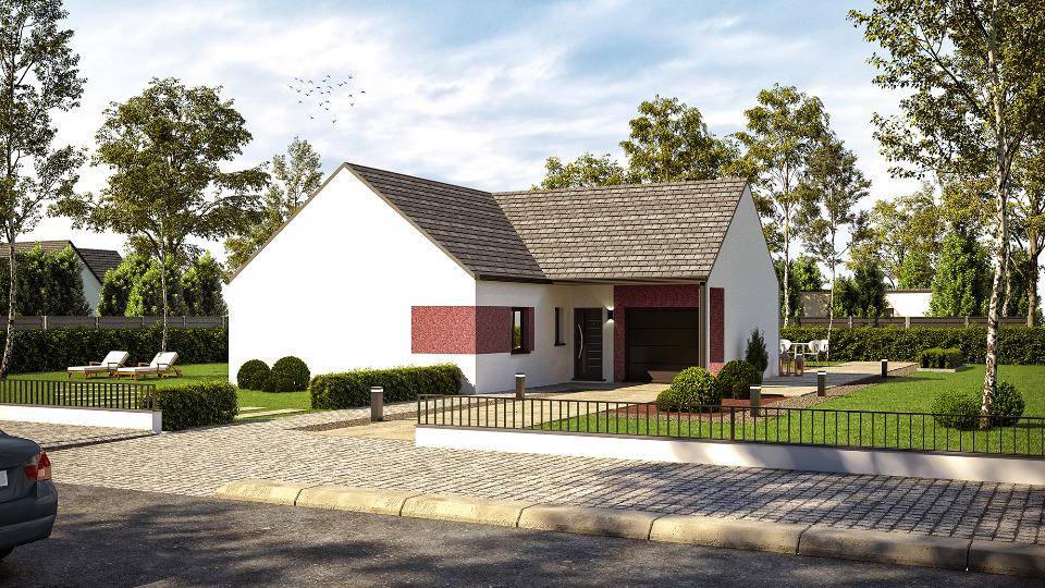Programme terrain + maison à Pleslin-Trigavou en Côtes-d'Armor (22) de 79 m² à vendre au prix de 246600€ - 1