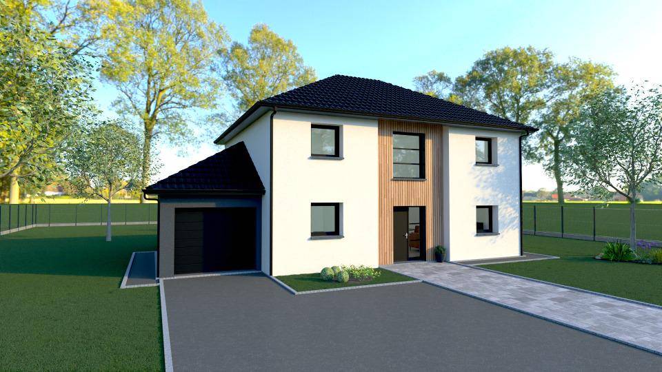 Programme terrain + maison à Camphin-en-Carembault en Nord (59) de 155 m² à vendre au prix de 393000€ - 1