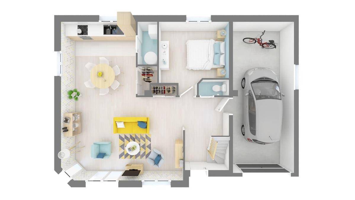 Programme terrain + maison à Chamblay en Jura (39) de 97 m² à vendre au prix de 209840€ - 3