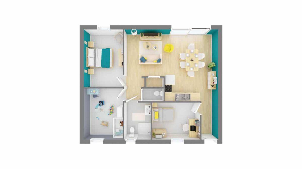Programme terrain + maison à Aigrefeuille-sur-Maine en Loire-Atlantique (44) de 50 m² à vendre au prix de 209767€ - 4