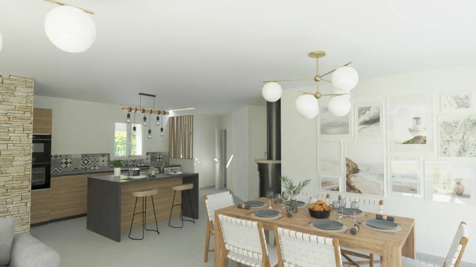 Programme terrain + maison à Le Teil en Ardèche (07) de 106 m² à vendre au prix de 304200€ - 4