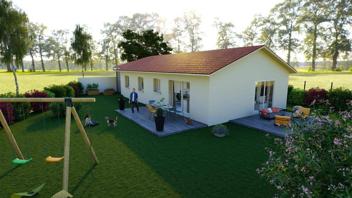 Programme terrain + maison à Chasse-sur-Rhône en Isère (38) de 100 m² à vendre au prix de 436400€ - 1