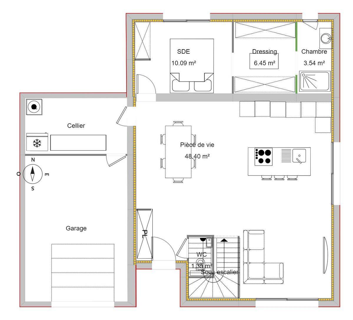 Programme terrain + maison à Dolomieu en Isère (38) de 119 m² à vendre au prix de 323000€ - 3