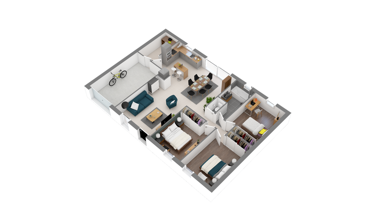 Programme terrain + maison à ST GERMAIN SUR MOINE en Maine-et-Loire (49) de 790 m² à vendre au prix de 220616€ - 3