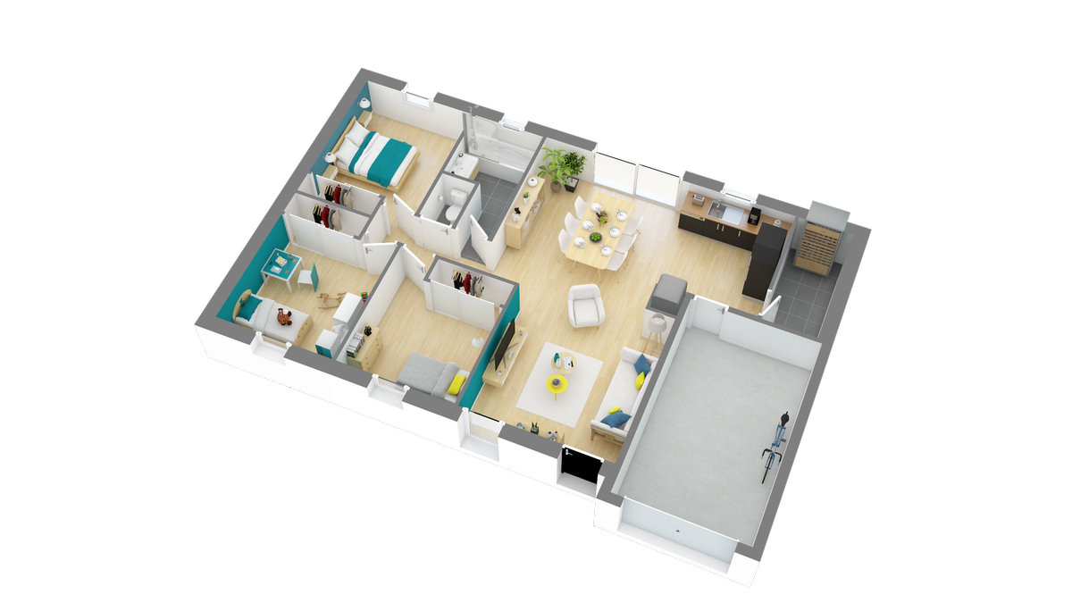 Programme terrain + maison à Melrand en Morbihan (56) de 950 m² à vendre au prix de 176364€ - 3