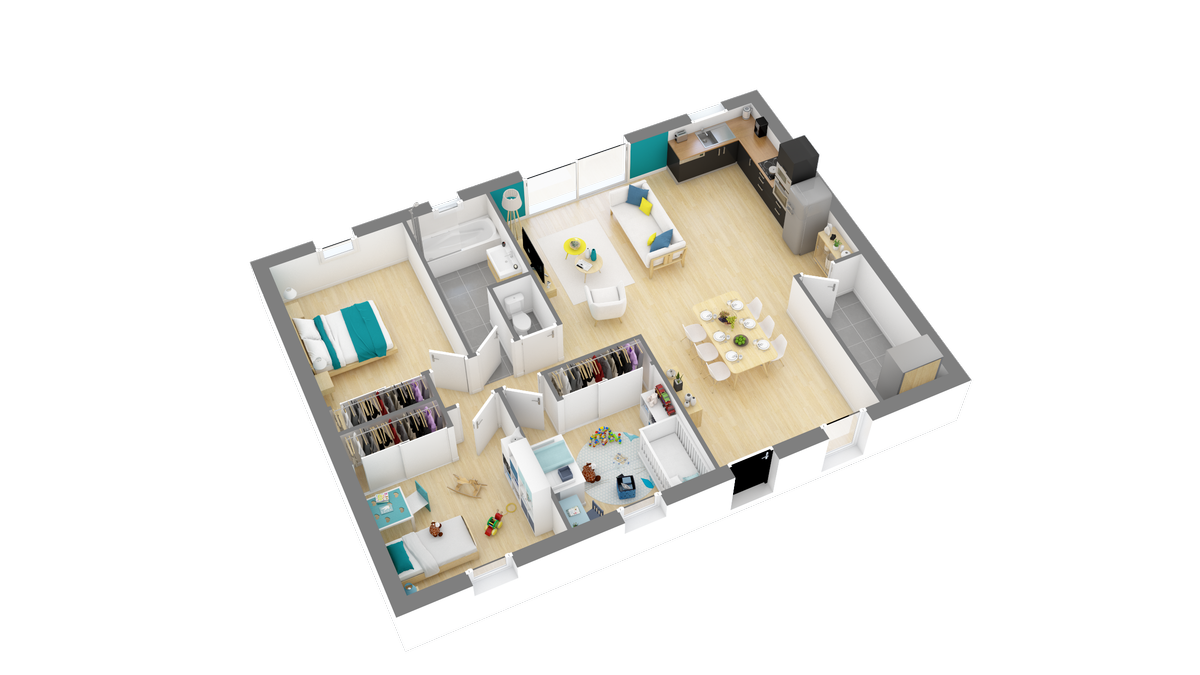 Programme terrain + maison à Lanester en Morbihan (56) de 421 m² à vendre au prix de 258868€ - 3