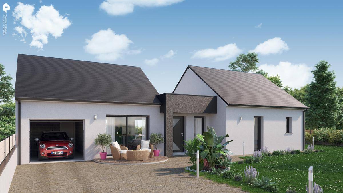 Programme terrain + maison à Neuville-sur-Brenne en Indre-et-Loire (37) de 872 m² à vendre au prix de 227546€ - 1