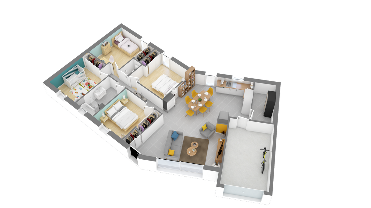 Programme terrain + maison à La Meilleraye-de-Bretagne en Loire-Atlantique (44) de 460 m² à vendre au prix de 218754€ - 3