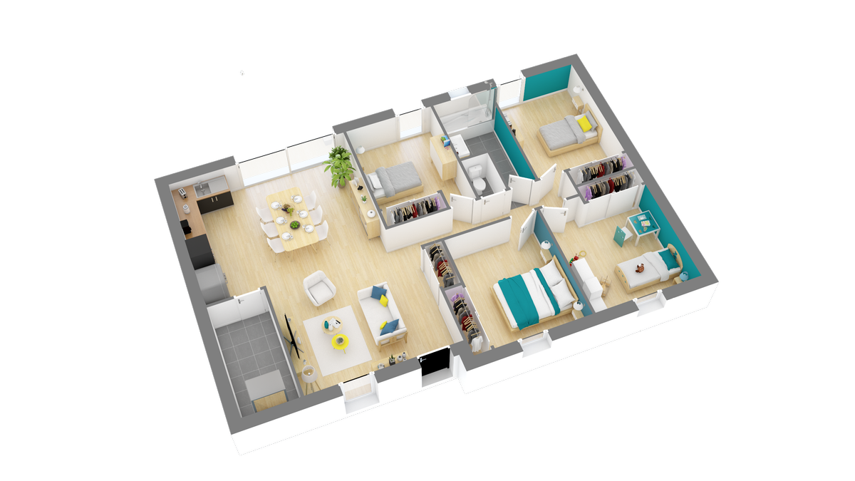 Programme terrain + maison à Malguénac en Morbihan (56) de 767 m² à vendre au prix de 169245€ - 3