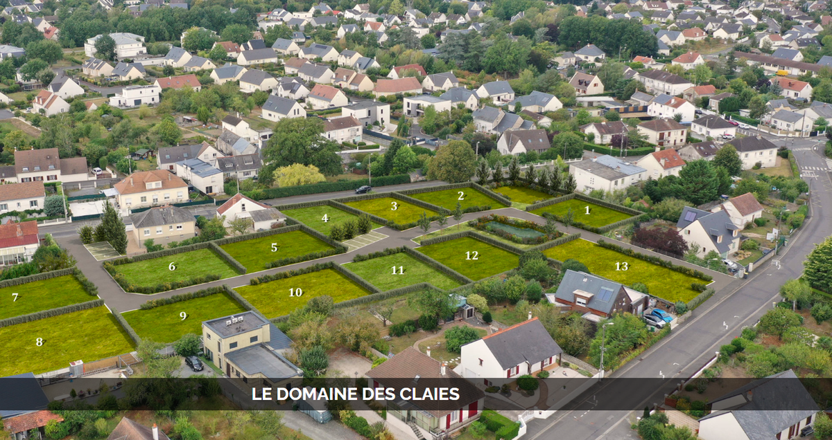 Terrain seul à Saint-Avertin en Indre-et-Loire (37) de 408 m² à vendre au prix de 110000€