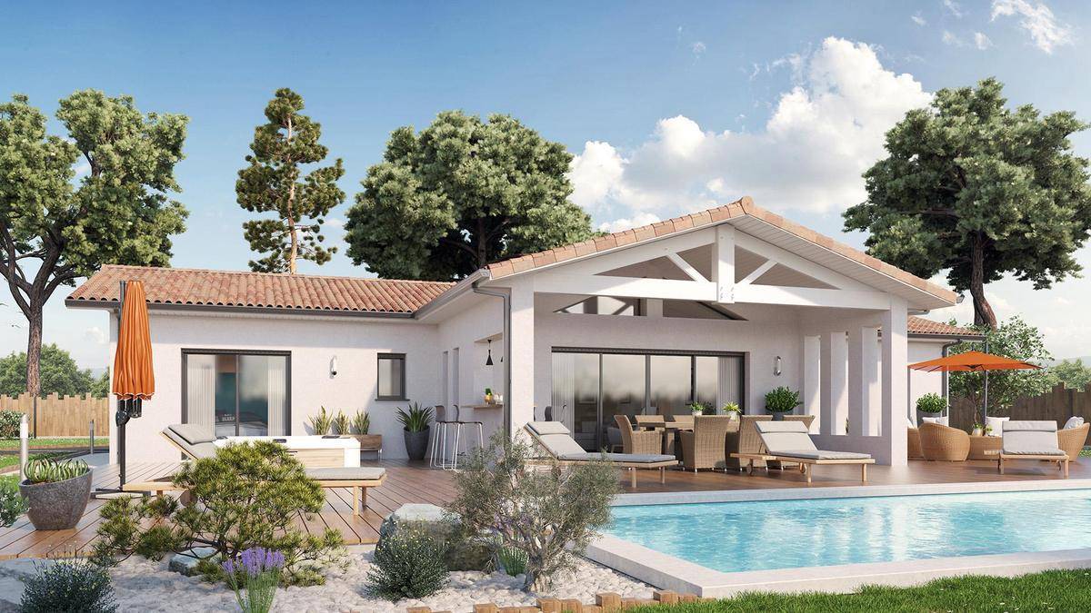 Programme terrain + maison à Fargues-Saint-Hilaire en Gironde (33) de 1000 m² à vendre au prix de 450138€ - 1
