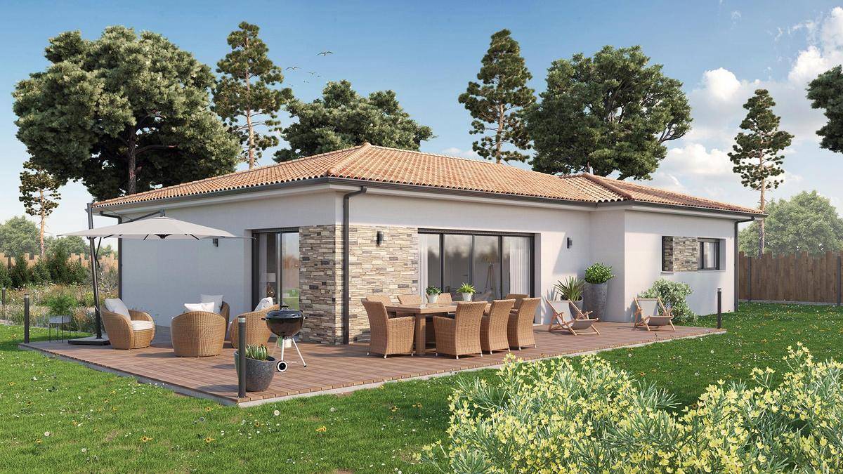 Programme terrain + maison à Rivière-Saas-et-Gourby en Landes (40) de 737 m² à vendre au prix de 349675€ - 2