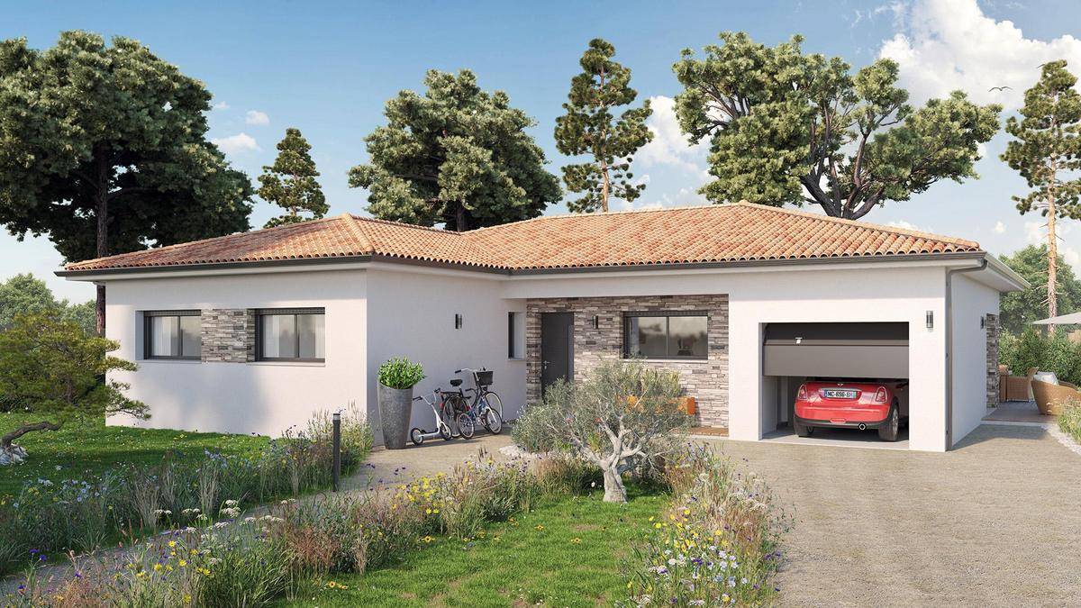 Programme terrain + maison à Saint-Jean-de-Blaignac en Gironde (33) de 890 m² à vendre au prix de 310675€ - 1