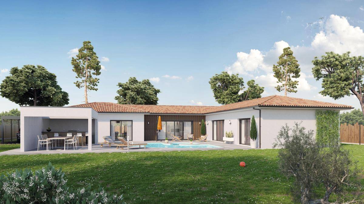 Programme terrain + maison à Cabanac-et-Villagrains en Gironde (33) de 625 m² à vendre au prix de 452466€ - 1