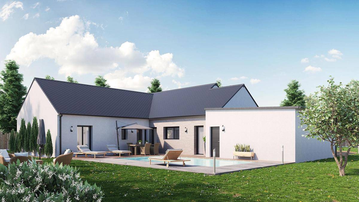 Programme terrain + maison à Le Coudray-Macouard en Maine-et-Loire (49) de 1200 m² à vendre au prix de 355702€ - 2