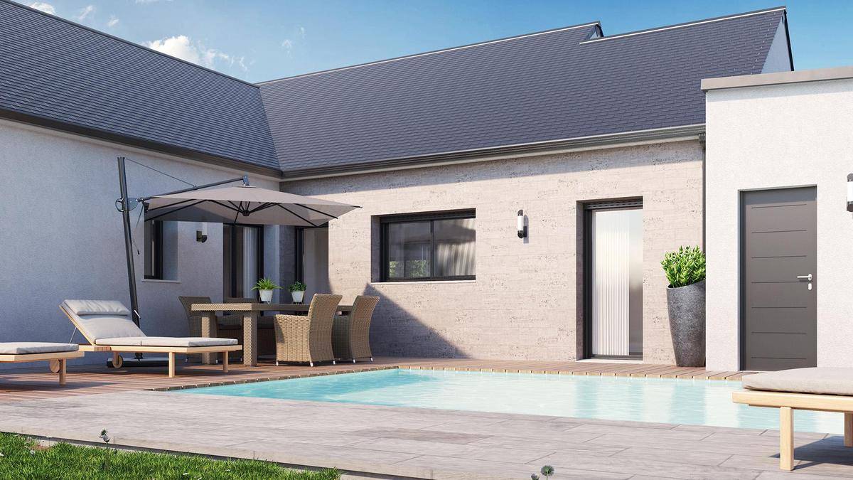 Programme terrain + maison à Le Coudray-Macouard en Maine-et-Loire (49) de 1200 m² à vendre au prix de 355702€ - 4