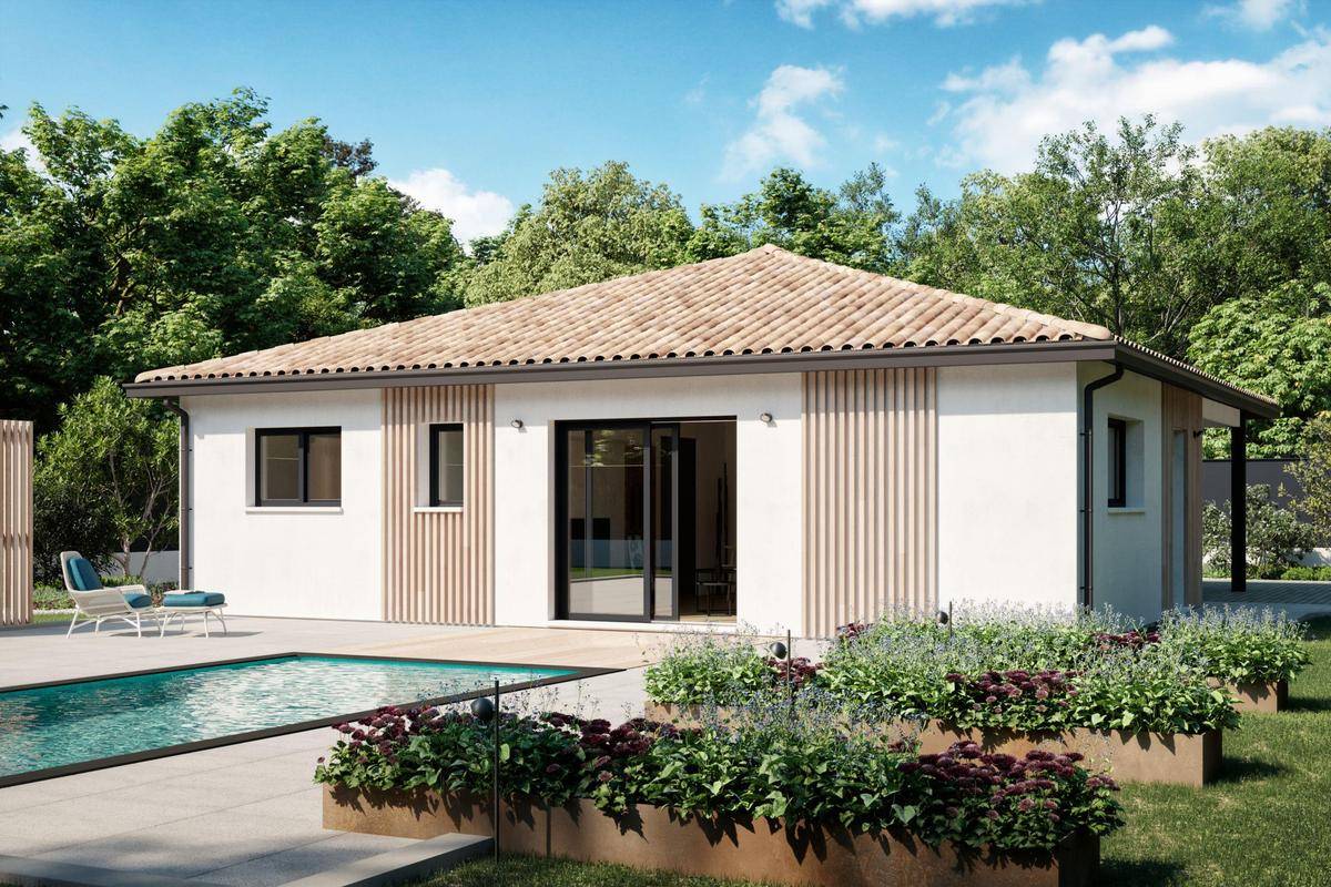 Programme terrain + maison à Berson en Gironde (33) de 90 m² à vendre au prix de 214400€ - 1