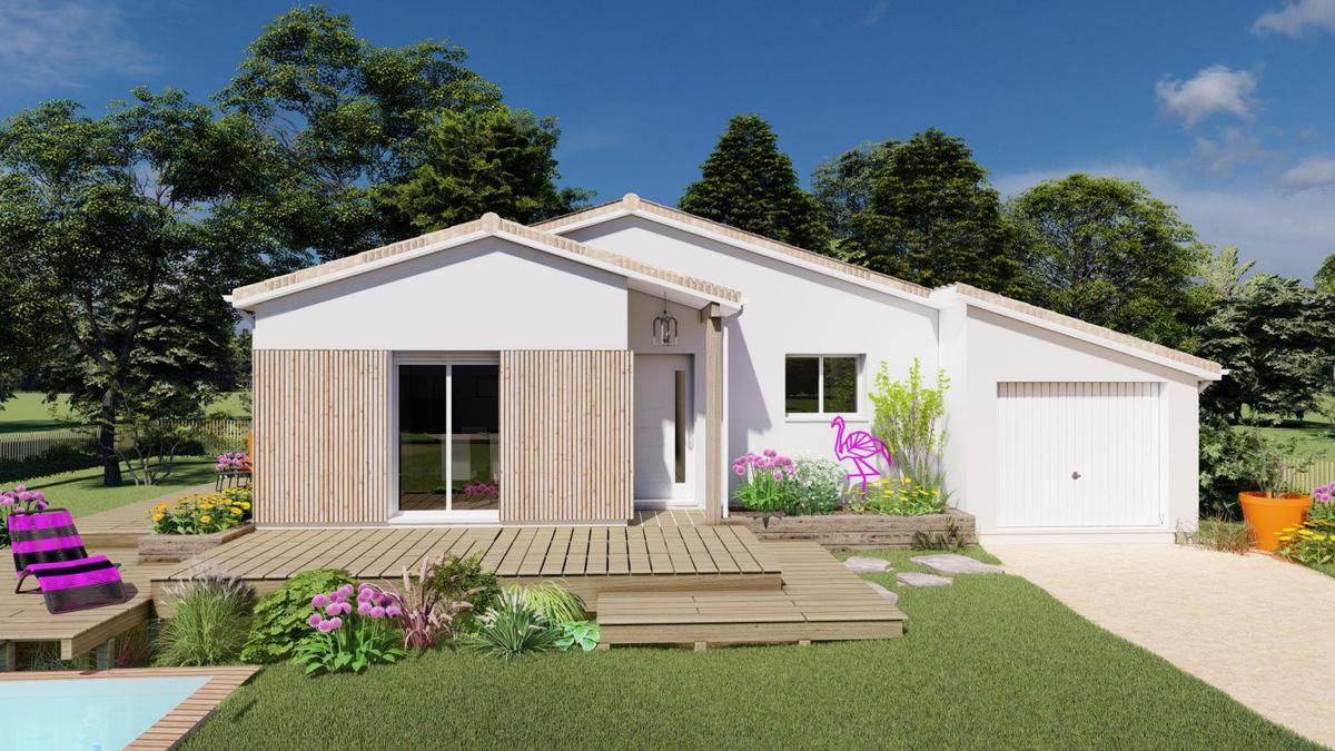 Programme terrain + maison à Ludon-Médoc en Gironde (33) de 98 m² à vendre au prix de 310000€