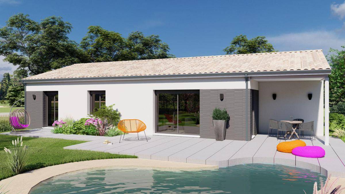 Programme terrain + maison à Ludon-Médoc en Gironde (33) de 100 m² à vendre au prix de 299560€ - 2