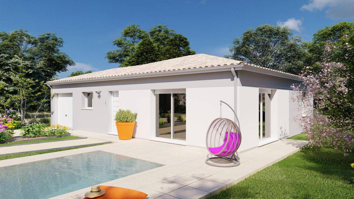 Programme terrain + maison à Targon en Gironde (33) de 90 m² à vendre au prix de 220000€ - 1