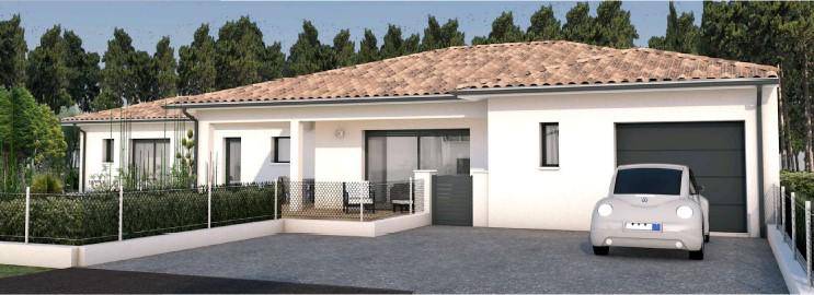 Programme terrain + maison à Ludon-Médoc en Gironde (33) de 127 m² à vendre au prix de 614000€