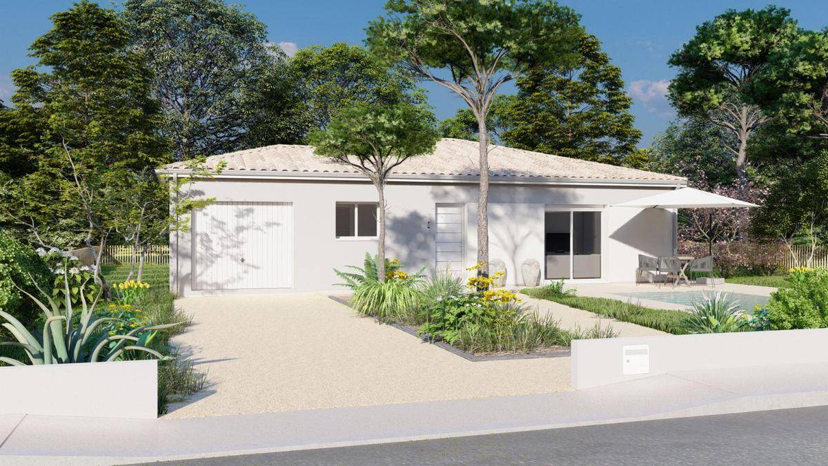 Programme terrain + maison à Lamothe-Montravel en Dordogne (24) de 90 m² à vendre au prix de 178500€ - 1