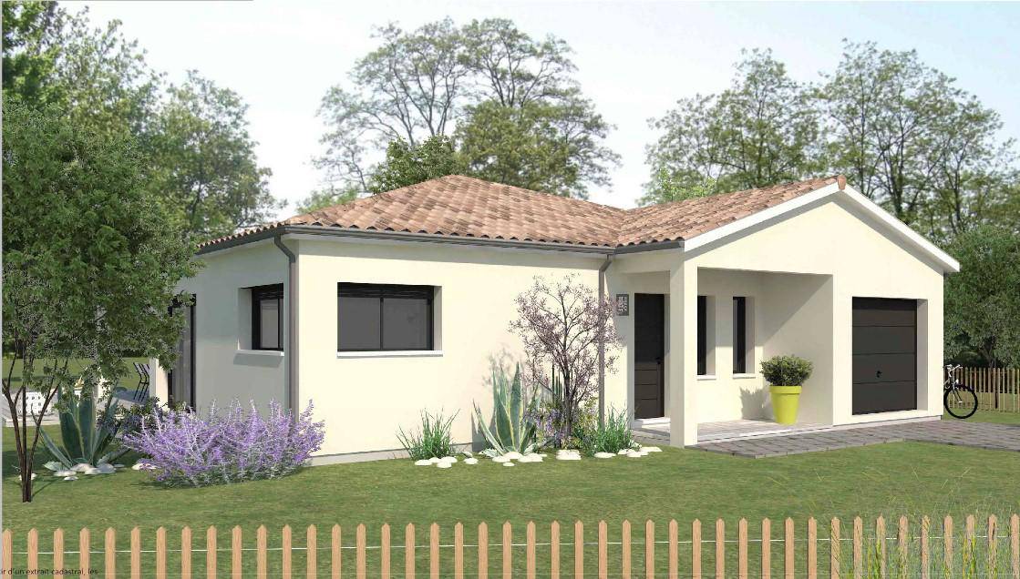 Programme terrain + maison à Genouillé en Charente-Maritime (17) de 109 m² à vendre au prix de 319069€ - 1