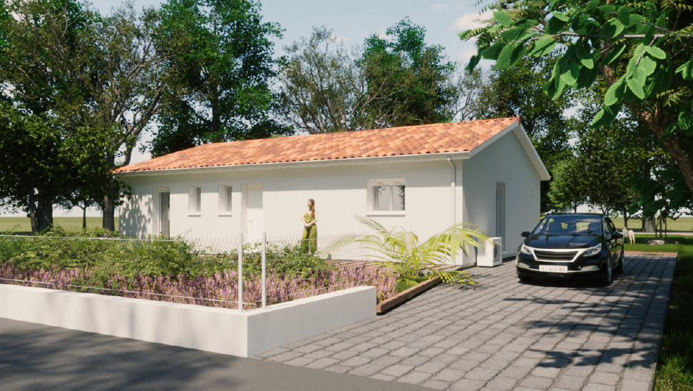 Programme terrain + maison à Carignan-de-Bordeaux en Gironde (33) de 70 m² à vendre au prix de 395000€ - 1