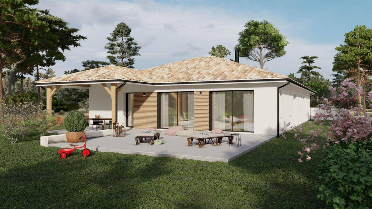Programme terrain + maison à Campugnan en Gironde (33) de 130 m² à vendre au prix de 273000€ - 1