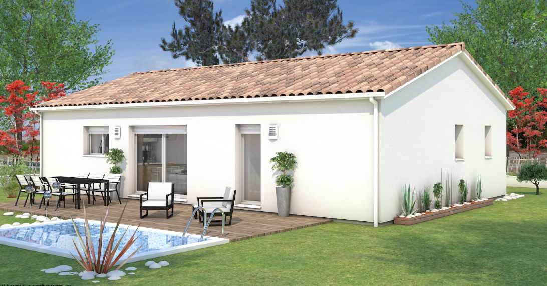 Programme terrain + maison à Vignonet en Gironde (33) de 75 m² à vendre au prix de 240000€ - 1