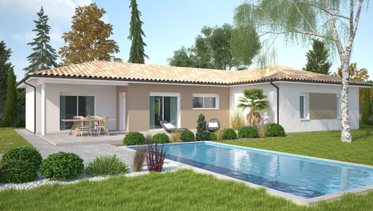 Programme terrain + maison à Lugasson en Gironde (33) de 140 m² à vendre au prix de 430000€ - 2