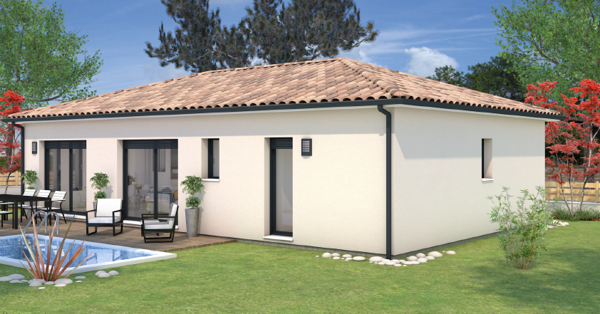 Programme terrain + maison à Vignonet en Gironde (33) de 90 m² à vendre au prix de 280000€ - 1