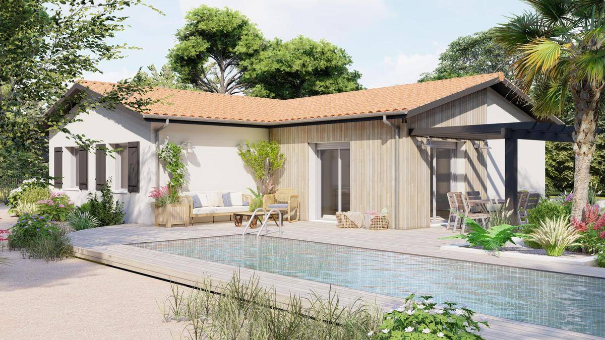 Programme terrain + maison à Saint-Germain-d'Esteuil en Gironde (33) de 90 m² à vendre au prix de 196000€