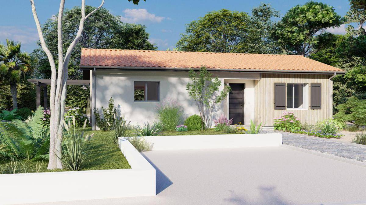 Programme terrain + maison à Le Barp en Gironde (33) de 90 m² à vendre au prix de 330000€ - 1