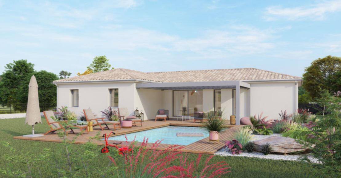 Programme terrain + maison à Calignac en Lot-et-Garonne (47) de 103 m² à vendre au prix de 253000€ - 1