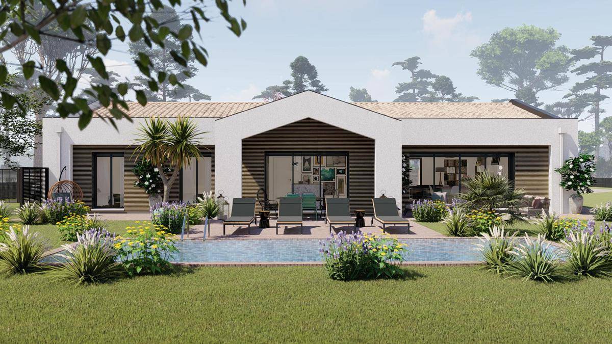 Programme terrain + maison à Montpon-Ménestérol en Dordogne (24) de 130 m² à vendre au prix de 410000€ - 2