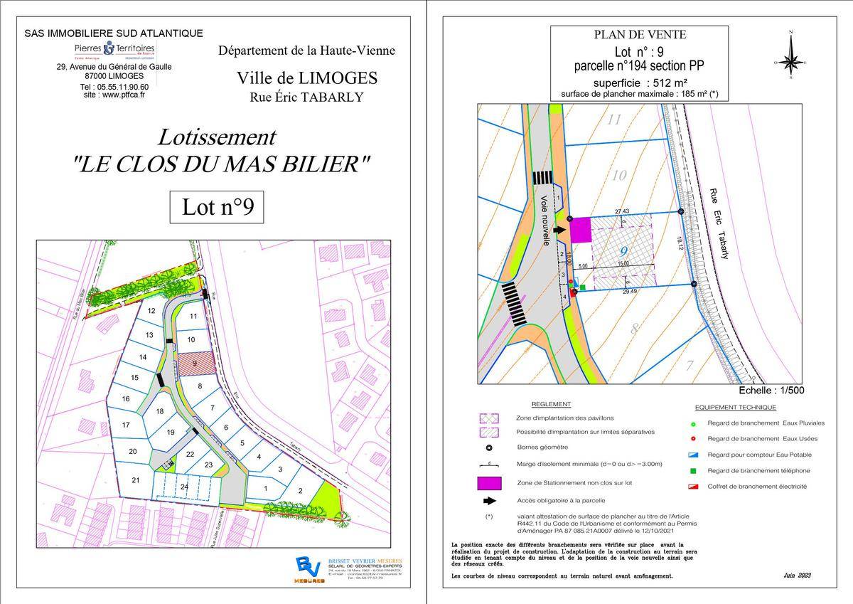 Terrain seul à Limoges en Haute-Vienne (87) de 512 m² à vendre au prix de 68500€ - 2