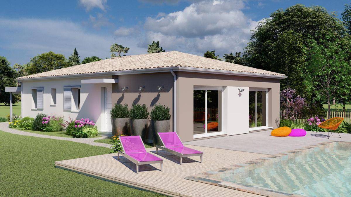 Programme terrain + maison à Lanquais en Dordogne (24) de 100 m² à vendre au prix de 176000€ - 1