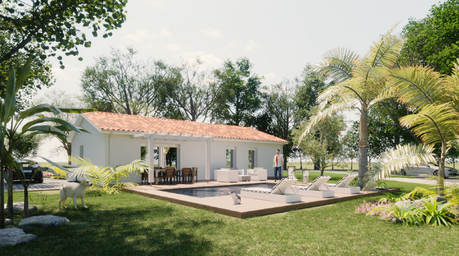 Programme terrain + maison à Carignan-de-Bordeaux en Gironde (33) de 70 m² à vendre au prix de 395000€ - 2