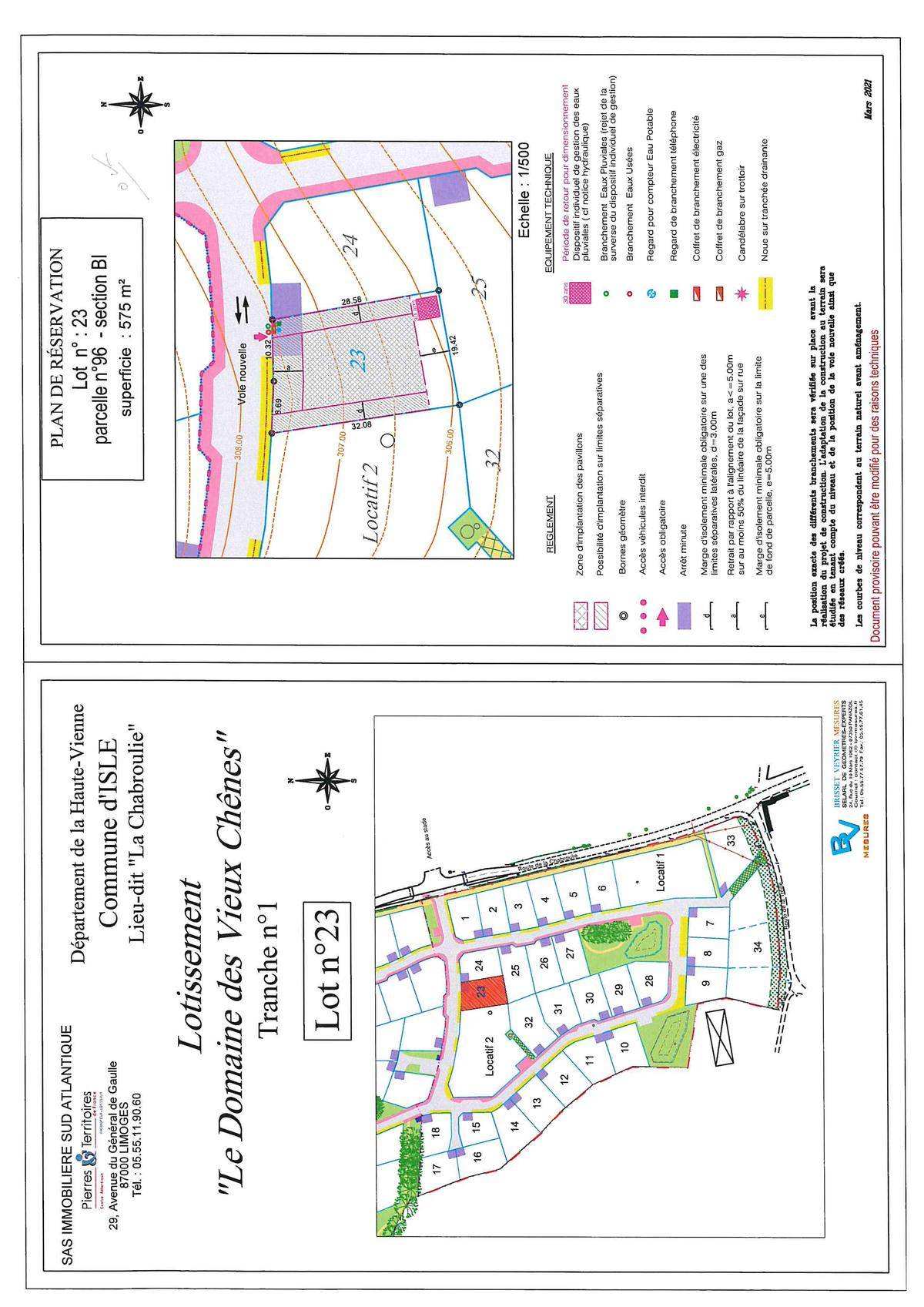 Terrain seul à Isle en Haute-Vienne (87) de 575 m² à vendre au prix de 69000€ - 2